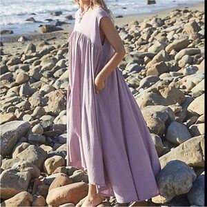 NWT Free People Beach Madelyn Purple Midi Dress